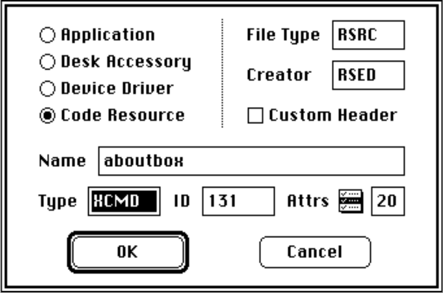 “The Project Type dialog”