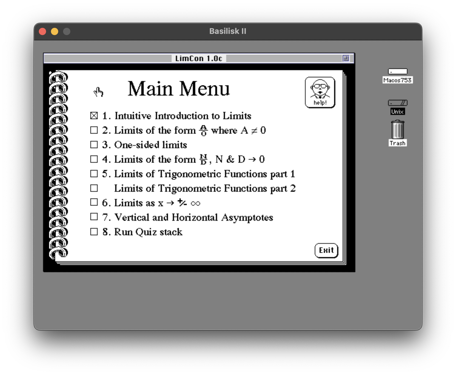 “The LimCon Main Menu”
