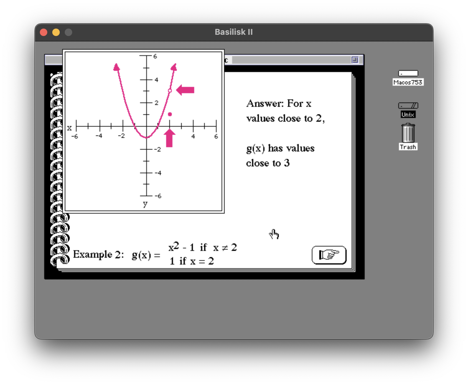 “LimCon Drawing a Quadratic Function with a Discontinuity”
