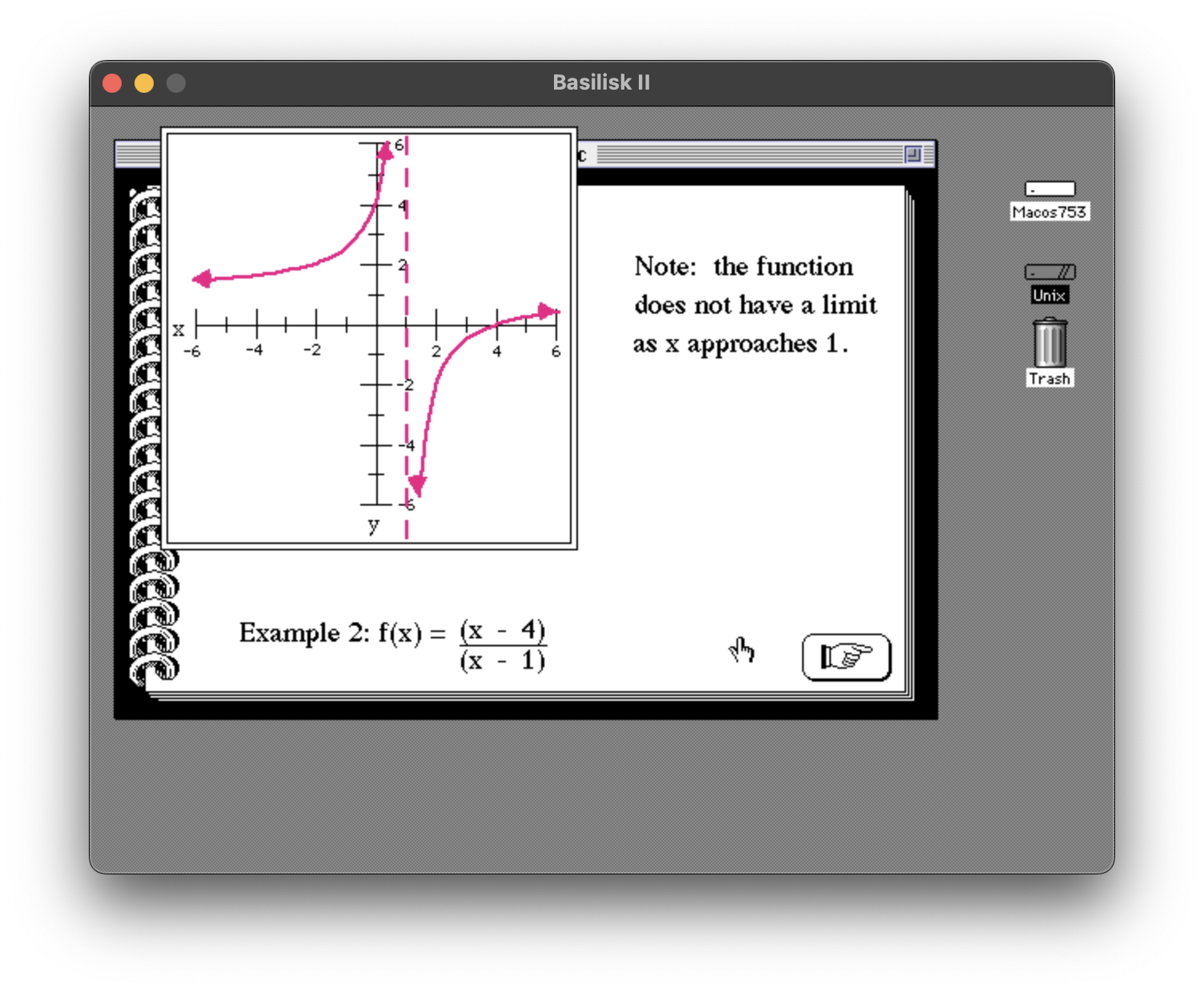 “LimCon Drawing a Function with a Vertical Asymptote”