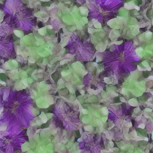 Blurry image of purple flowers that look like morning glories