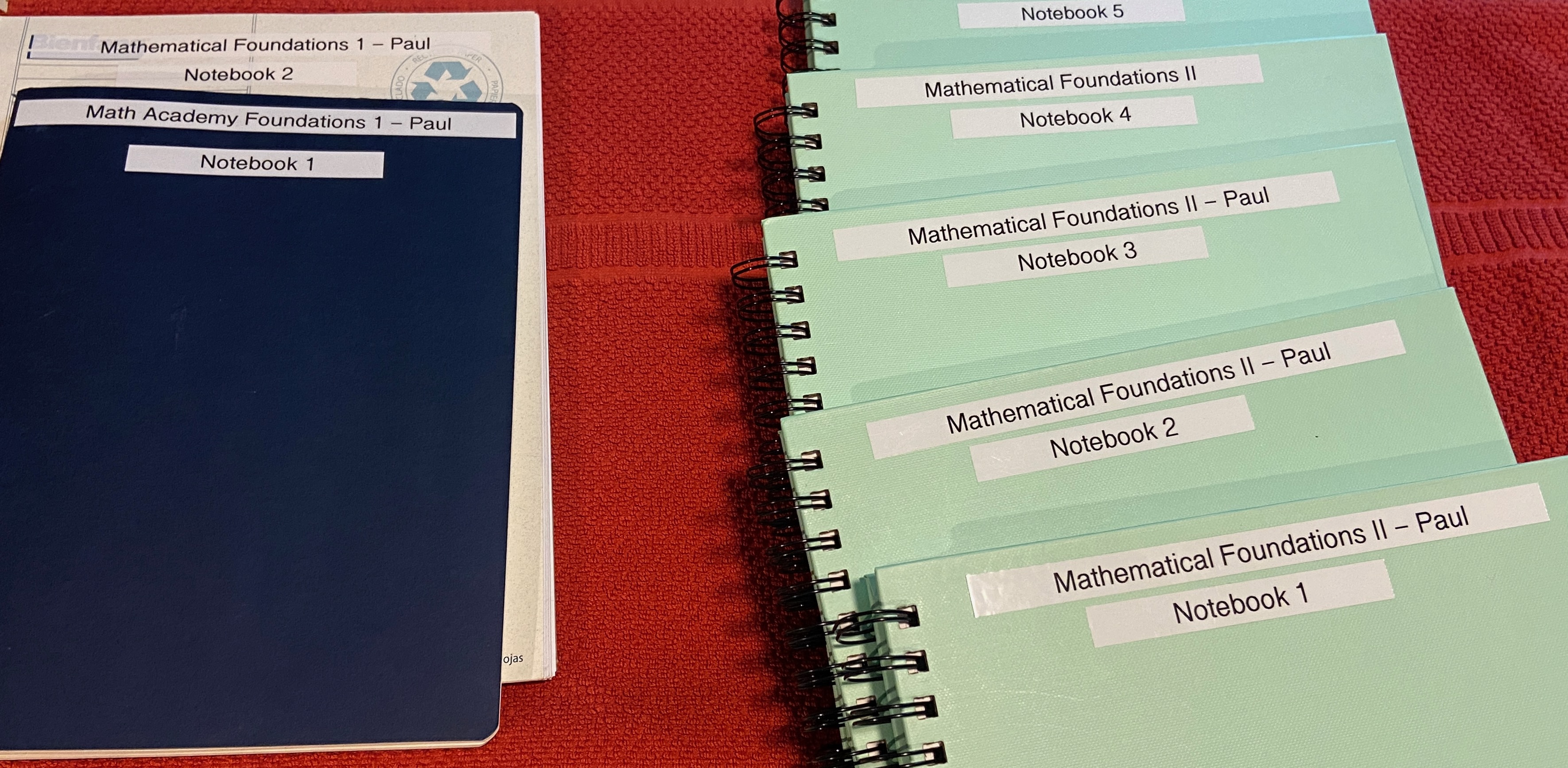 “My First Seven Math Academy Notebooks”