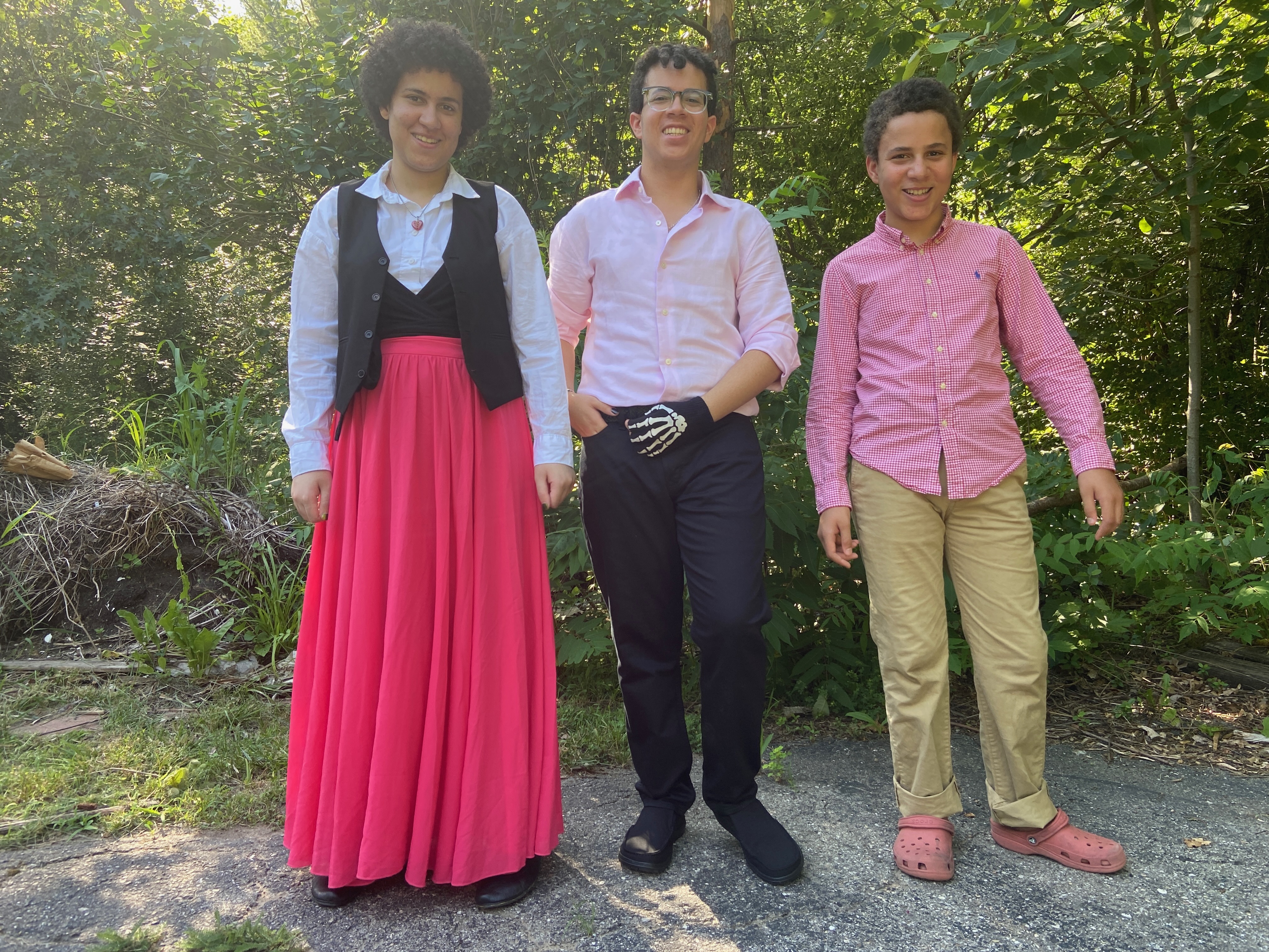 “Veronica, Joshua, and Benjamin Dressed for Prom”